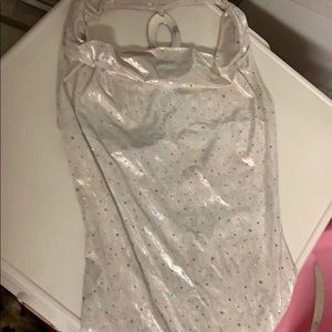 Dots Sparkled Polyester and Spandex Sexy Top